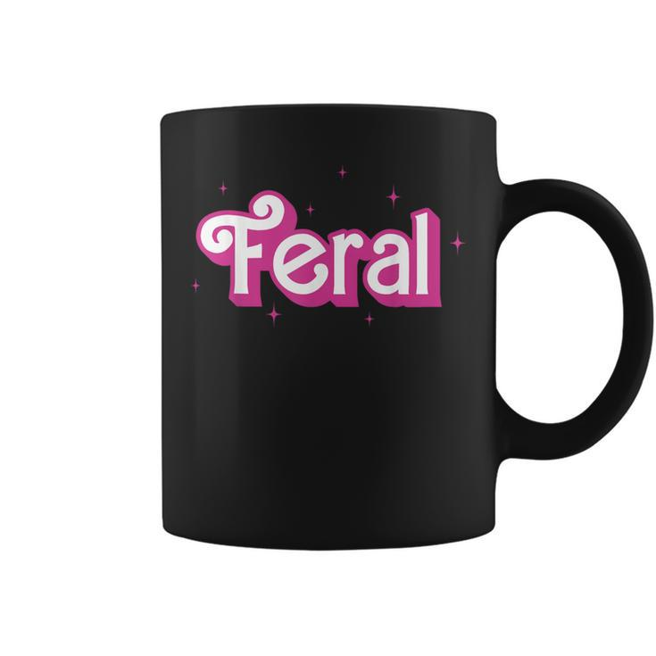 Feral Girl Summer Rap Trap Pink Retro Womens Coffee Mug