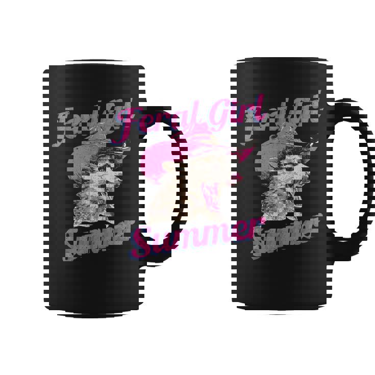 Feral Girl Summer Retro Possum Meme Coffee Mug