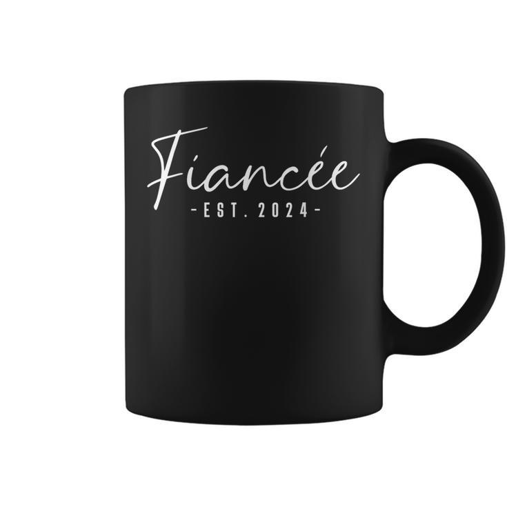 Fiancée Est 2024 Future Wife Engaged Her Engagement Coffee Mug