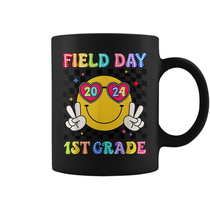 Field Day 2024 1St Grade Smile Face Teacher Field Trip Coffee Mug