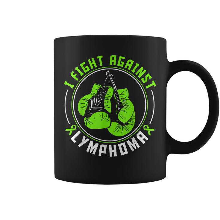 I Fight Lymphoma Awareness Support Boxing Gloves Coffee Mug