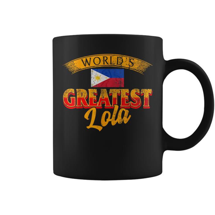 Filipino Grandma Greatest Lola Flag Philippines Coffee Mug