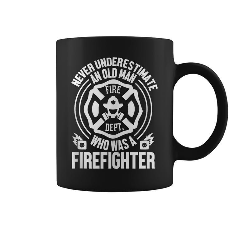 Firefighter Never Underestimate An Old Man Who Coffee Mug
