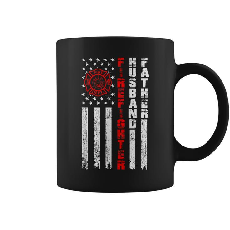Firefighter Husband Father Fireman Fathers Day For Dad Coffee Mug