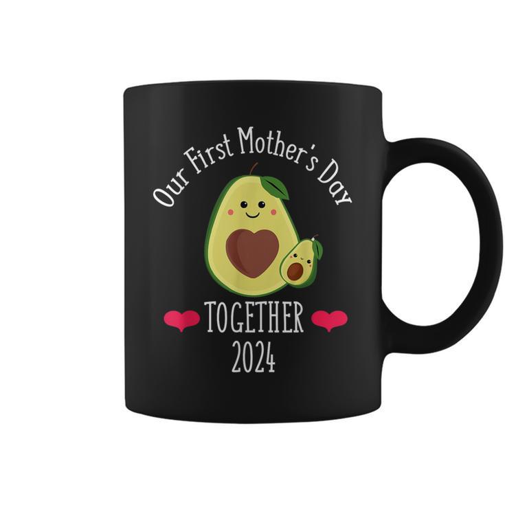 Our First Mother's Day 2024 Retro Vintage Avocado Coffee Mug