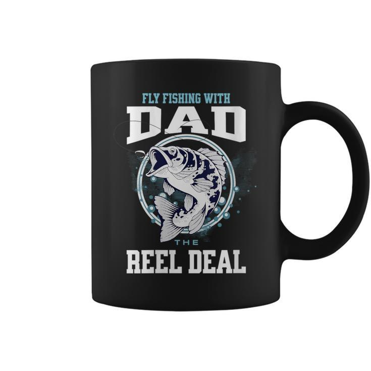 I Am Fishing With Dad The Reel Deal Fathers Day Vintage Coffee Mug