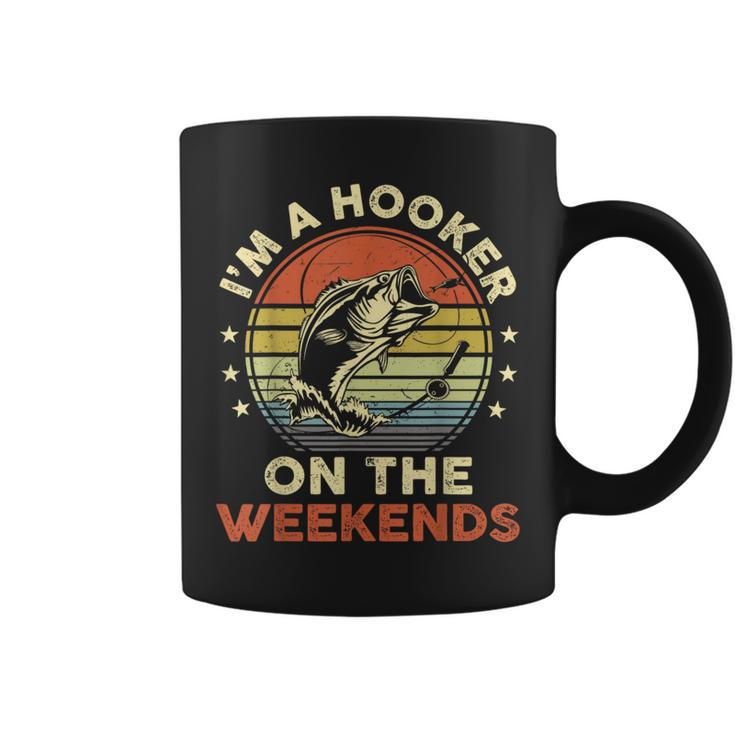 Fishing- Im A Hooker On The Weekend Bass Fish Dad Coffee Mug