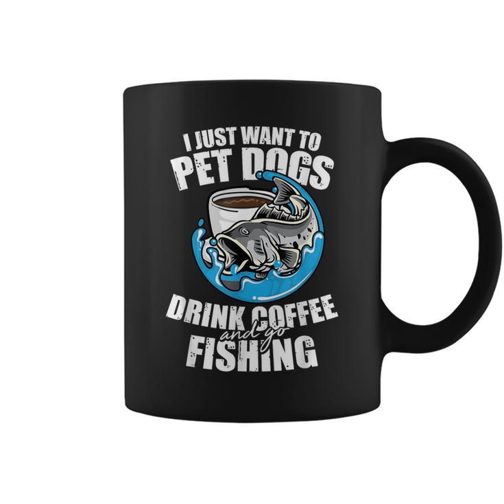 Fishing Pet Dog Drink Coffee Fish Hunting Fisherman Coffee Mug