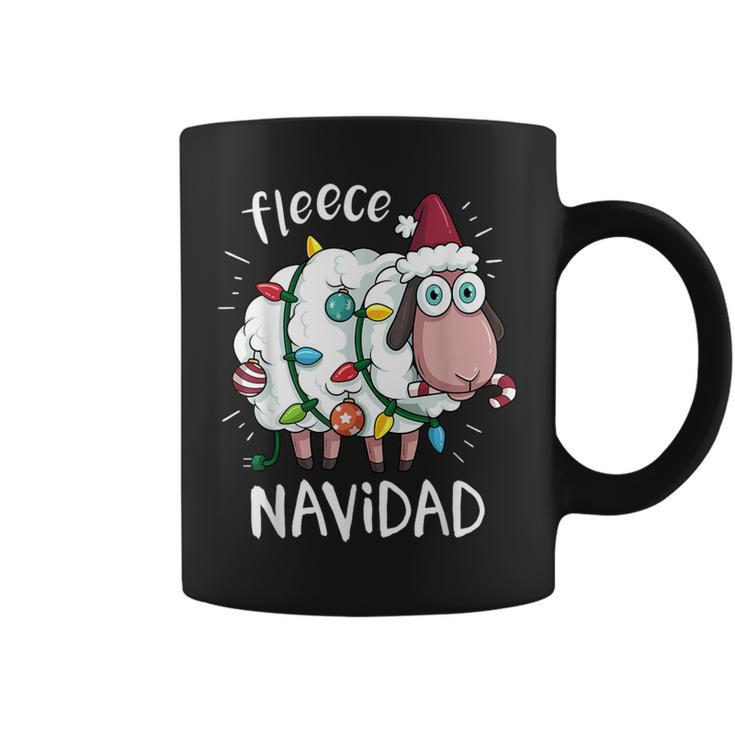 Fleece Feliz Navidad Cute Sheep Christmas Coffee Mug