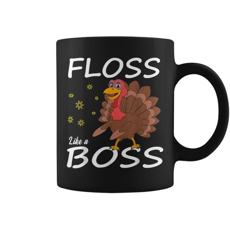 Floss Like A Boss Turkey Thanksgiving Outfit For Kids Coffee Mug