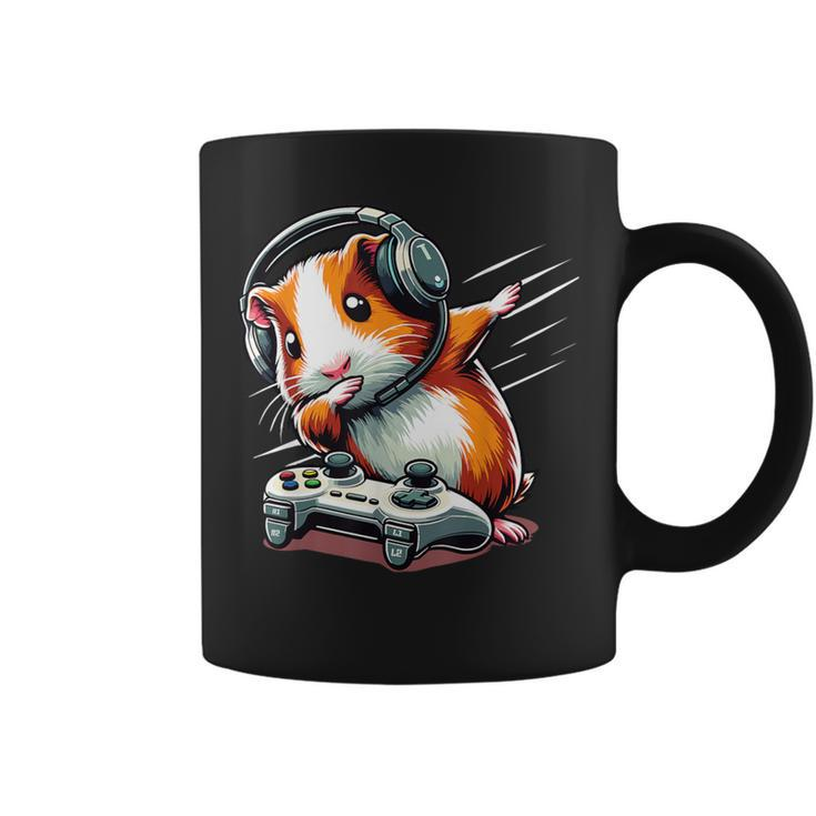 Fluffy Cavy Gamer Guinea Pig Video Gamer Lover Dab Coffee Mug