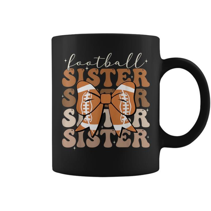 Football Sister Vintage Sport Lover Sister Mothers Da Coffee Mug
