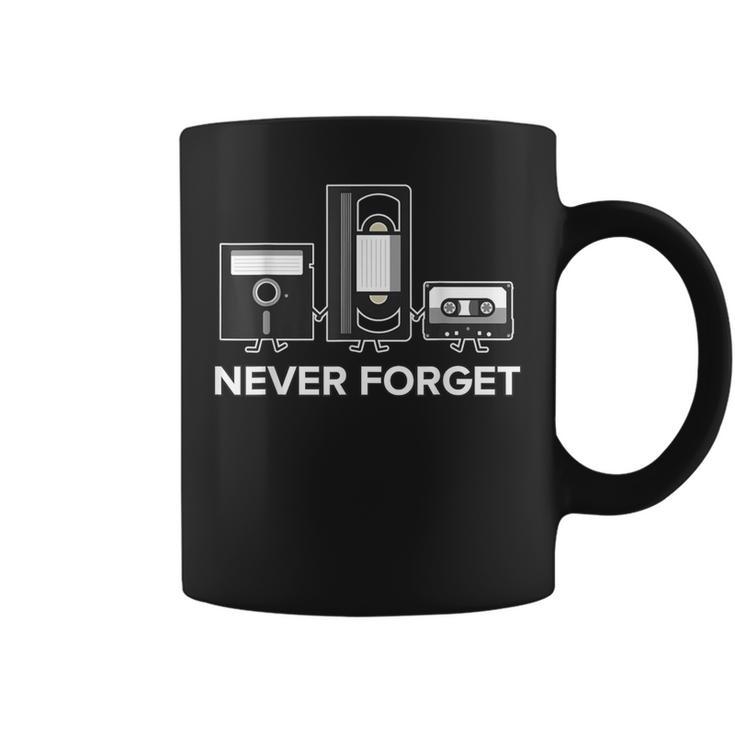 Never Forget T Floppy Disk Vhs Tape 90S 80S Coffee Mug