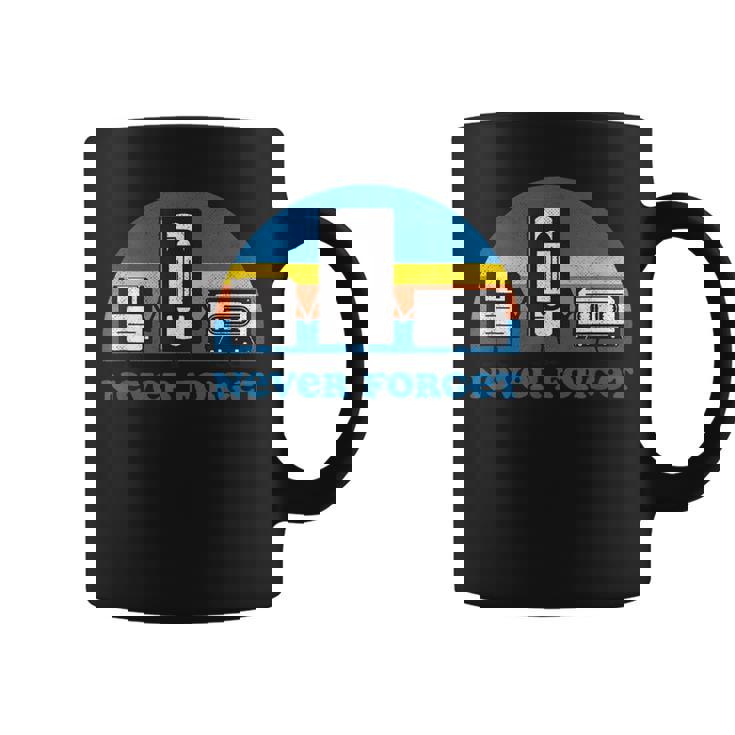 Never Forget T Floppy Diskhs Tape 90S 80S Taza de café