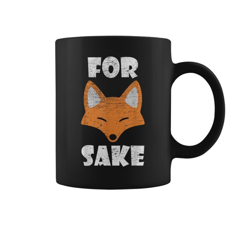For Fox Sake  Pun Coffee Mug