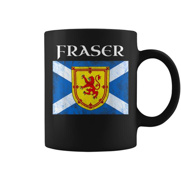 Fraser Clan Scottish Name Scotland Flag Coffee Mug