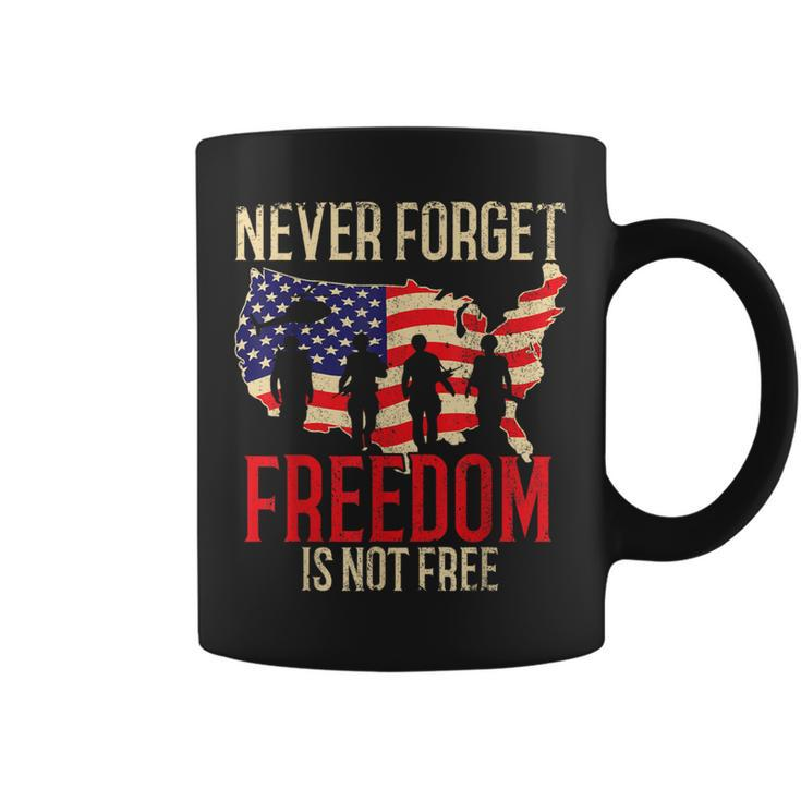 Freedom Never Forget Freedom Is Not Free Veteran Coffee Mug
