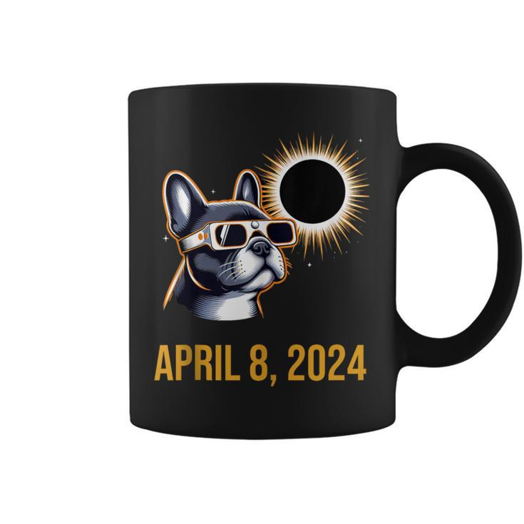 French Bulldog America 2024 Total Solar Eclipse Accessories Coffee Mug