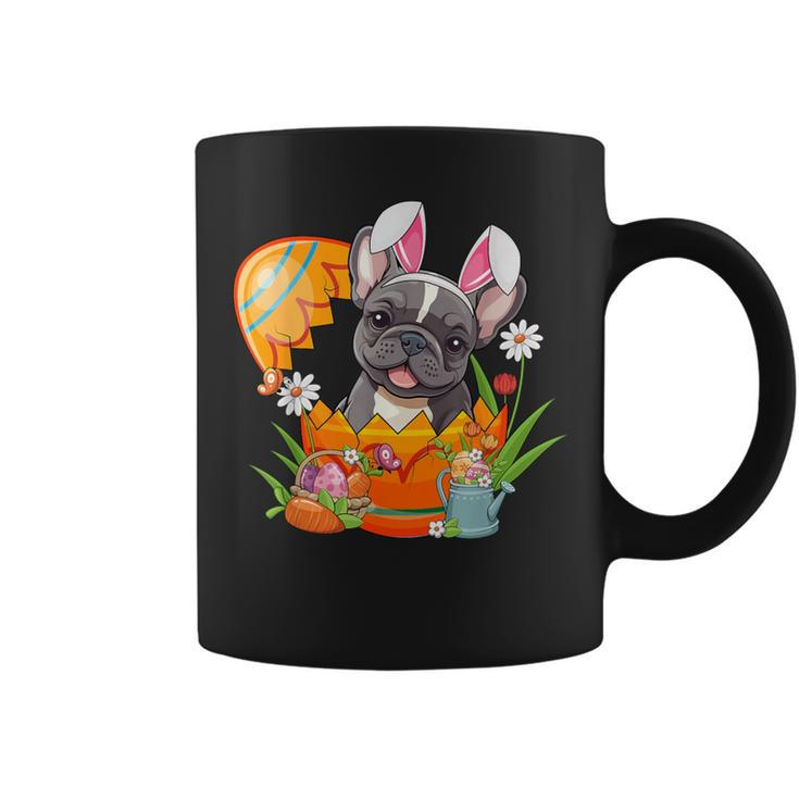French Bulldog Rabbit Ears Easter Egg Pet Owner Women Coffee Mug