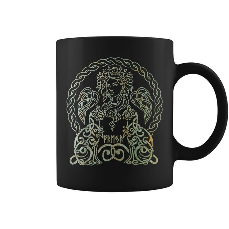 Freya Goddess Freyja Viking Norse Mythology Celtic Vintage Coffee Mug