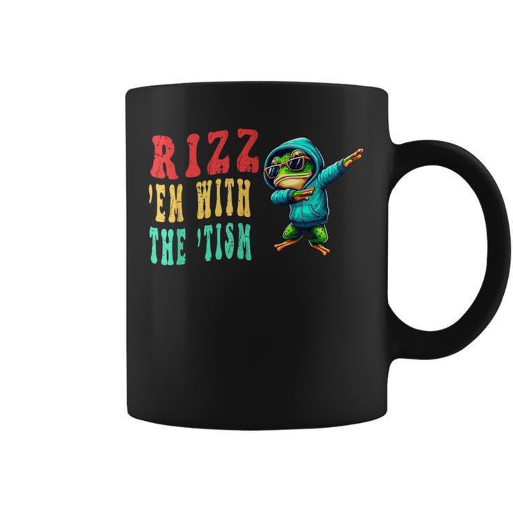 Frog Rizz'em With The Tism Frog Autism Quote Coffee Mug