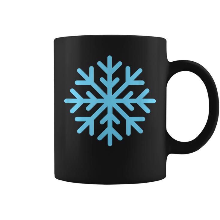 Frosty Blue Snowflake Snowboarding & Skiing Coffee Mug