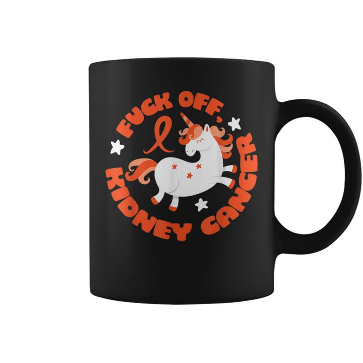 Fuck Off Kidney Cancer With Unicorn Coffee Mug