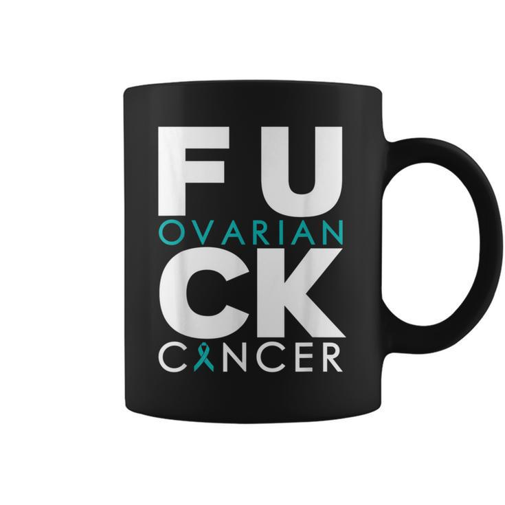 Fuck Ovarian Cancer Awareness Support Outfit Coffee Mug