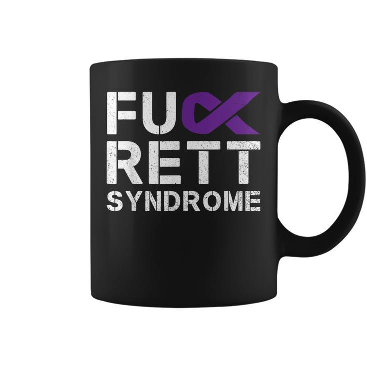 Fuck Rett Syndrome Awareness Purple Ribbon Warrior Fighter Coffee Mug