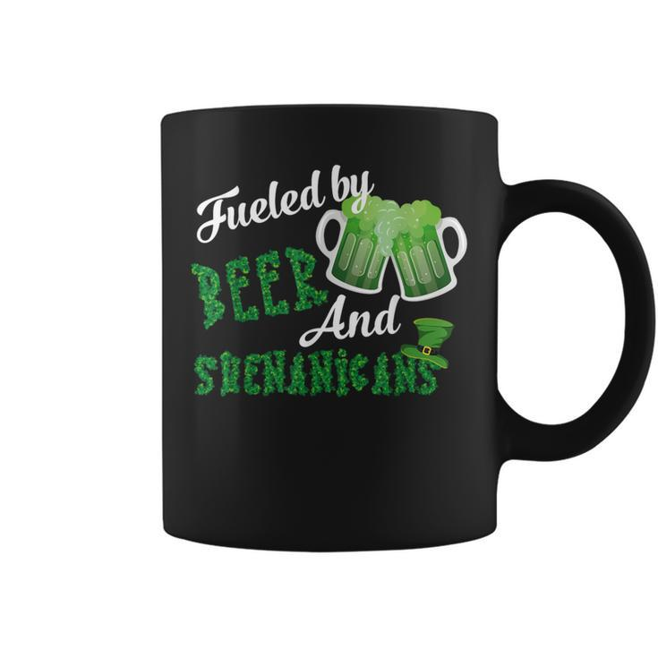 Fueled By Beer And Shenanigans St Patricks Day Beer Coffee Mug