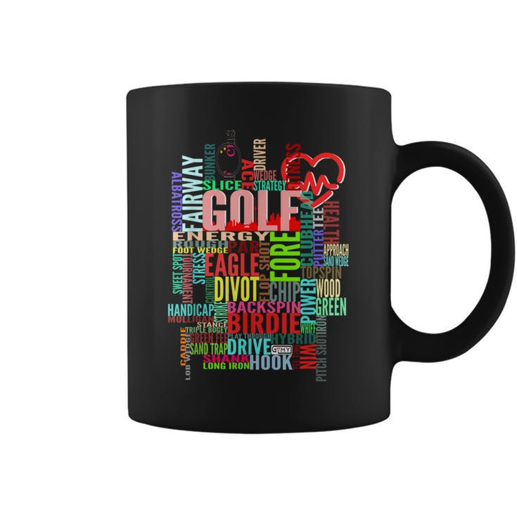 Fun Golf Words Golf Addict Golf Lover Coffee Mug