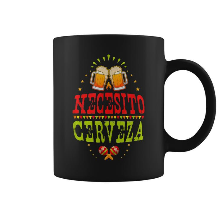 Fun Necesito Cerveza Mexican Beer Drinking Party Coffee Mug