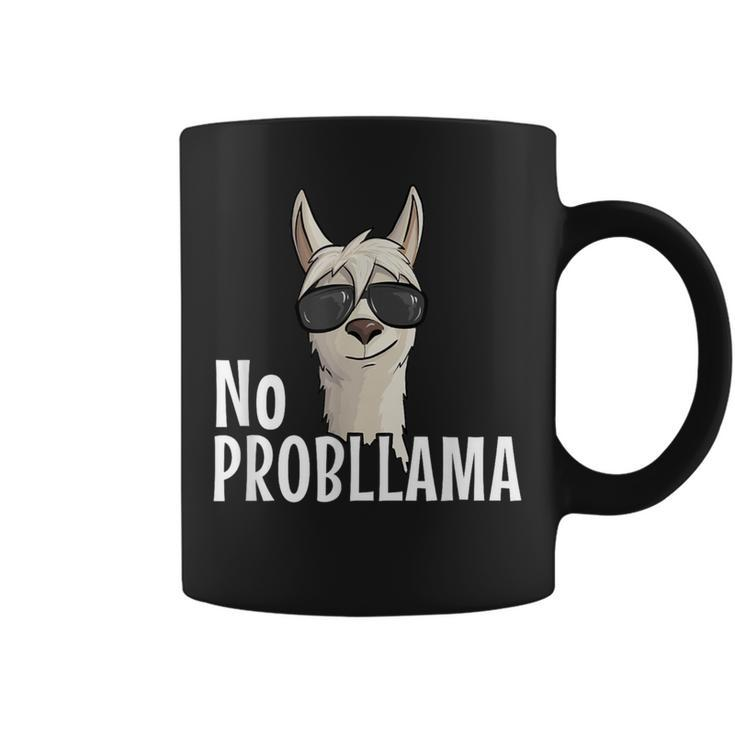 Funky Hipster Llama With Sunglasses No Prob-Llama Coffee Mug