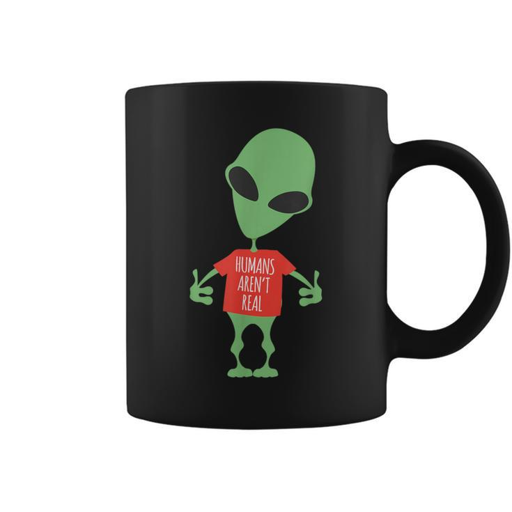 Alien Humans Aren't Real Cute Ufo Coffee Mug