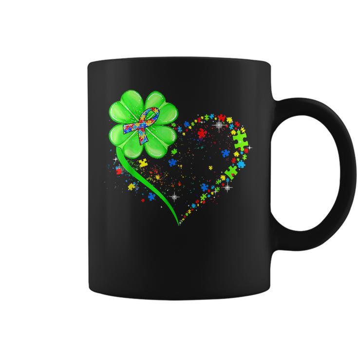 Autism Clover Autism Mom Boy St Patrick's Day Coffee Mug