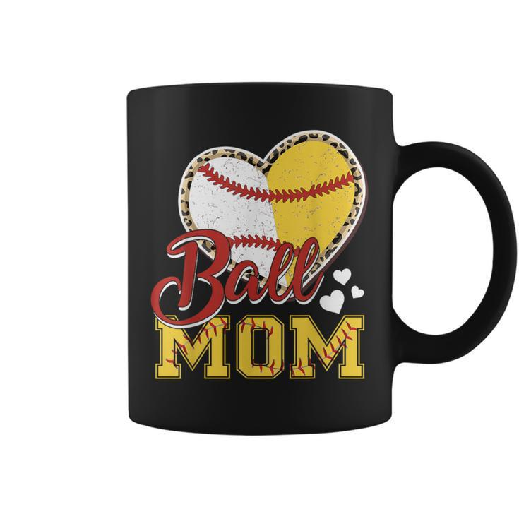 Ball Mom Softball Baseball For Coffee Mug
