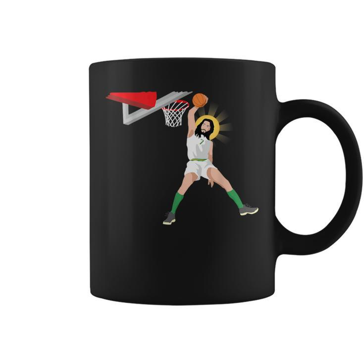 Basketball Jesus Christian Humor Slam Dunk Coffee Mug