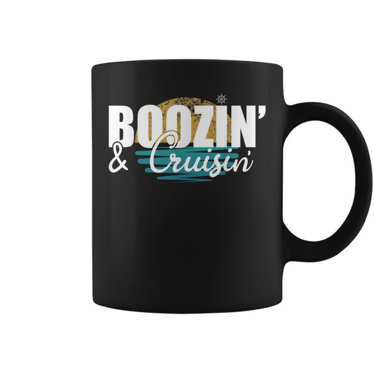 Boozin And Cruisin Vacation Cruise Ship Coffee Mug