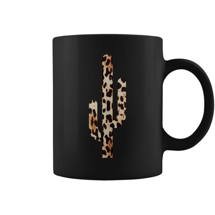 Cactus Texas Leopard Cheetah Print Coffee Mug