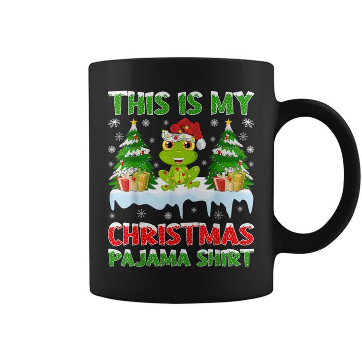 This Is My Christmas Pajama Frog Christmas Coffee Mug