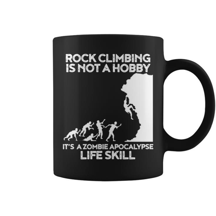 Climbing Zombie Escape Rock Climber Coffee Mug