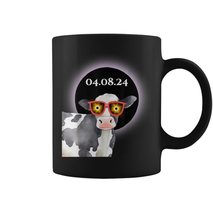 Cow Total Solar Eclipse 040824 Cute Souvenir Coffee Mug