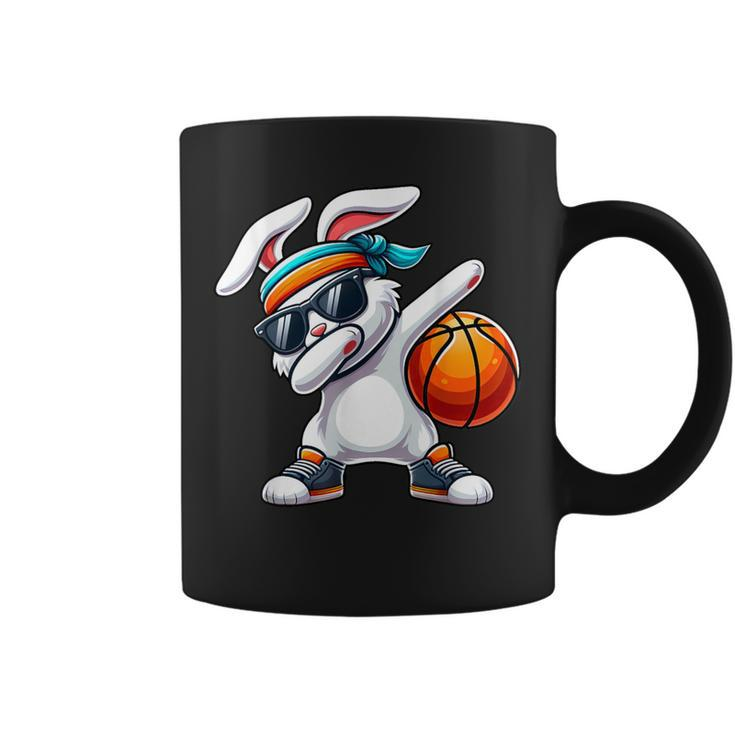 Dabbing Bunny Playing Basketball Easter Day Boys Girls Coffee Mug