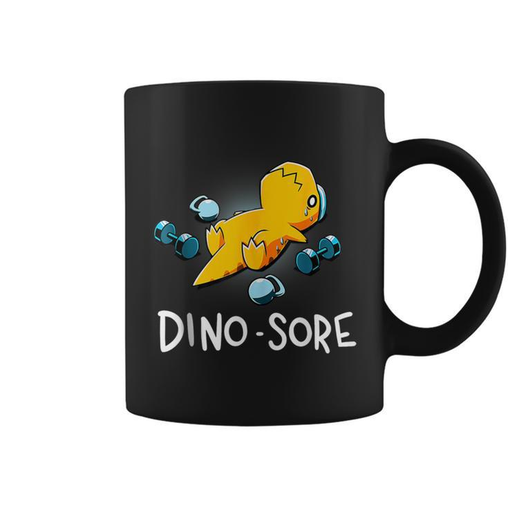 Dinosaur Workout Gym Fitness Lifting Cute Dino Sore Coffee Mug