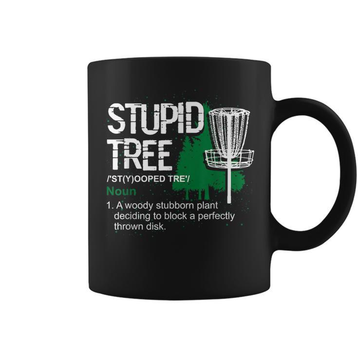 Disc Golfer Outdoor Sports Stupid Tree Disc Golf Coffee Mug