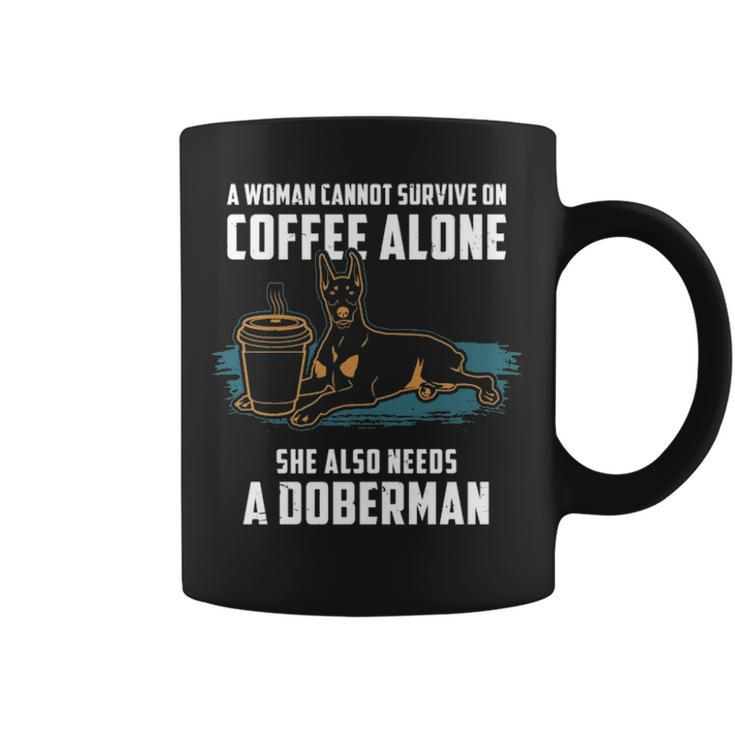 Doberman Mom Coffee And Dog Doberman Coffee Mug