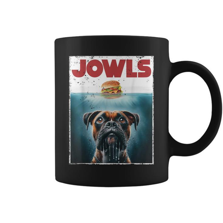Drooling Boxer Jowls Fawn Dog Mom Dog Dad Burger Coffee Mug