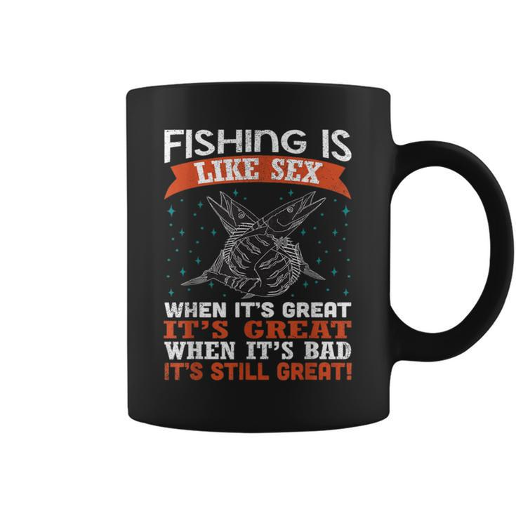 Fishing Is Like Sex Fisherman Quote Women Coffee Mug