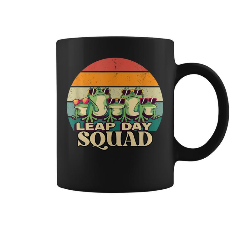 Frog Lover Leap Day Squad February 29 Cool Retro Style Coffee Mug