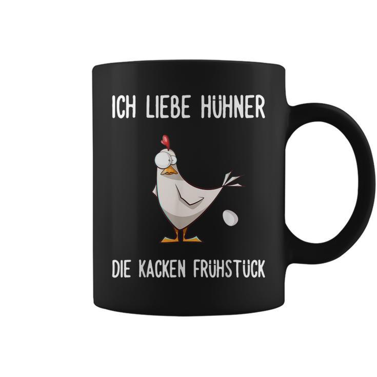 With German Text Ich Liebe Hühner Die Kacken Frühstück Tassen